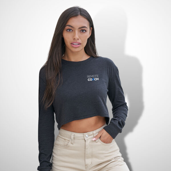 Remote Coach  - Women's Long Sleeve Cropped T Thumbnail